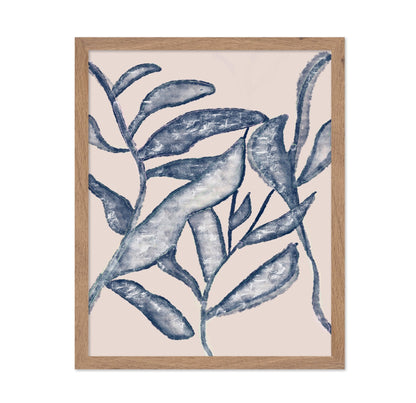 Muted Blue Leaves