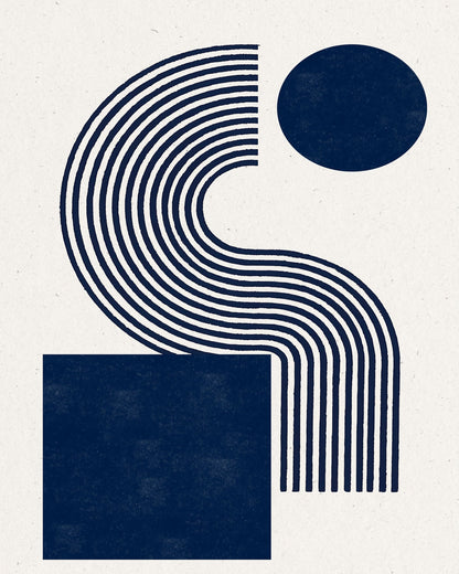 Navy Curve Flow