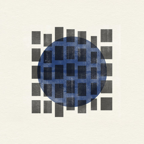 Grid Over Blue Circle