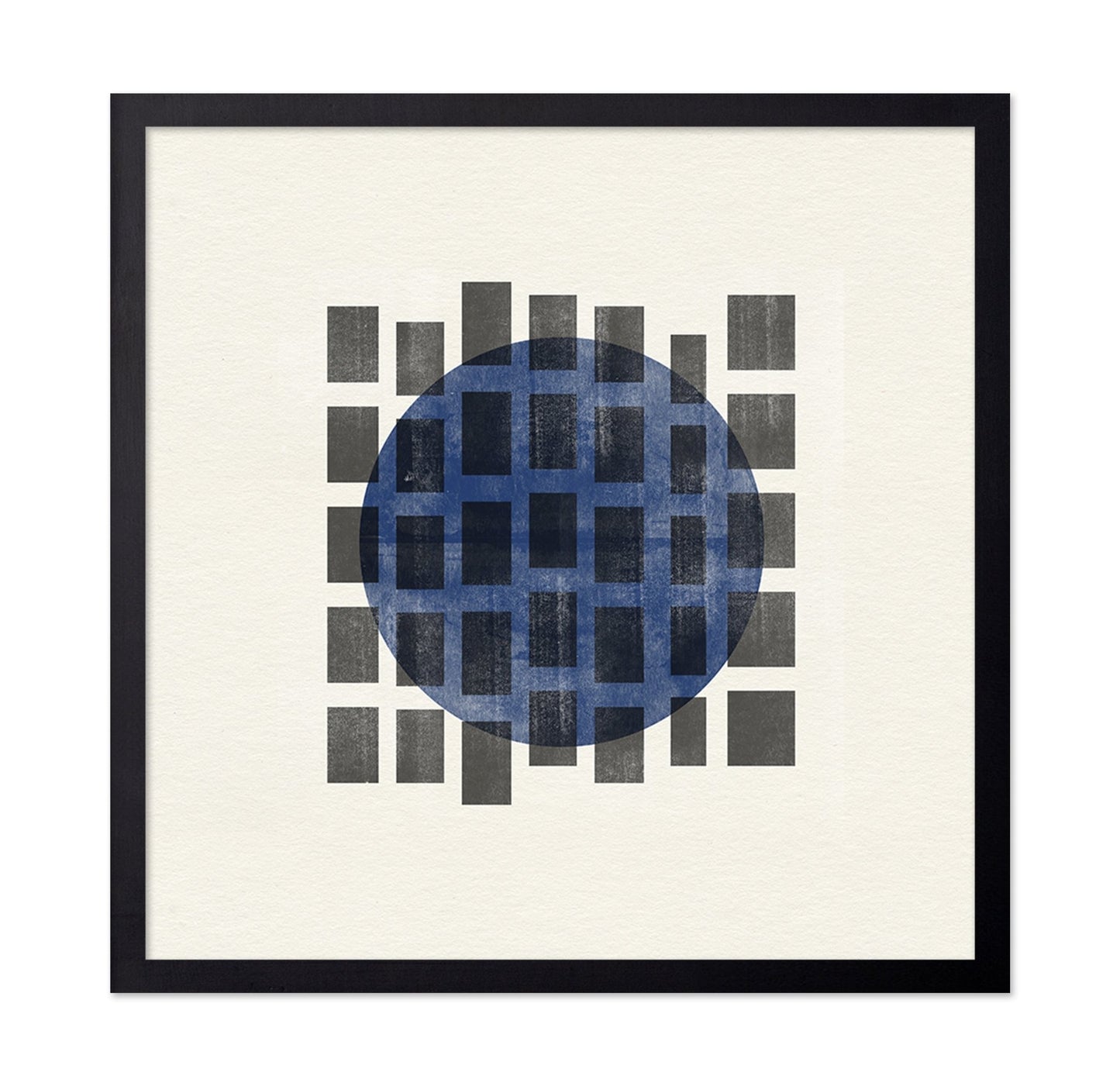 Grid Over Blue Circle