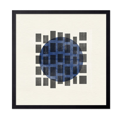 Grid Over Blue Circle