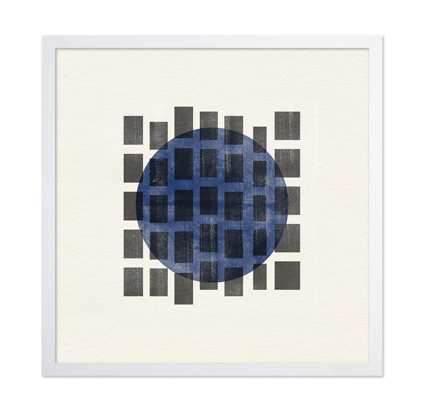 Grid Over Blue Circle