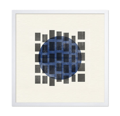 Grid Over Blue Circle