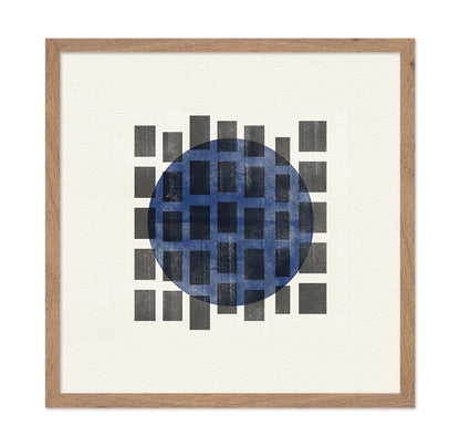 Grid Over Blue Circle