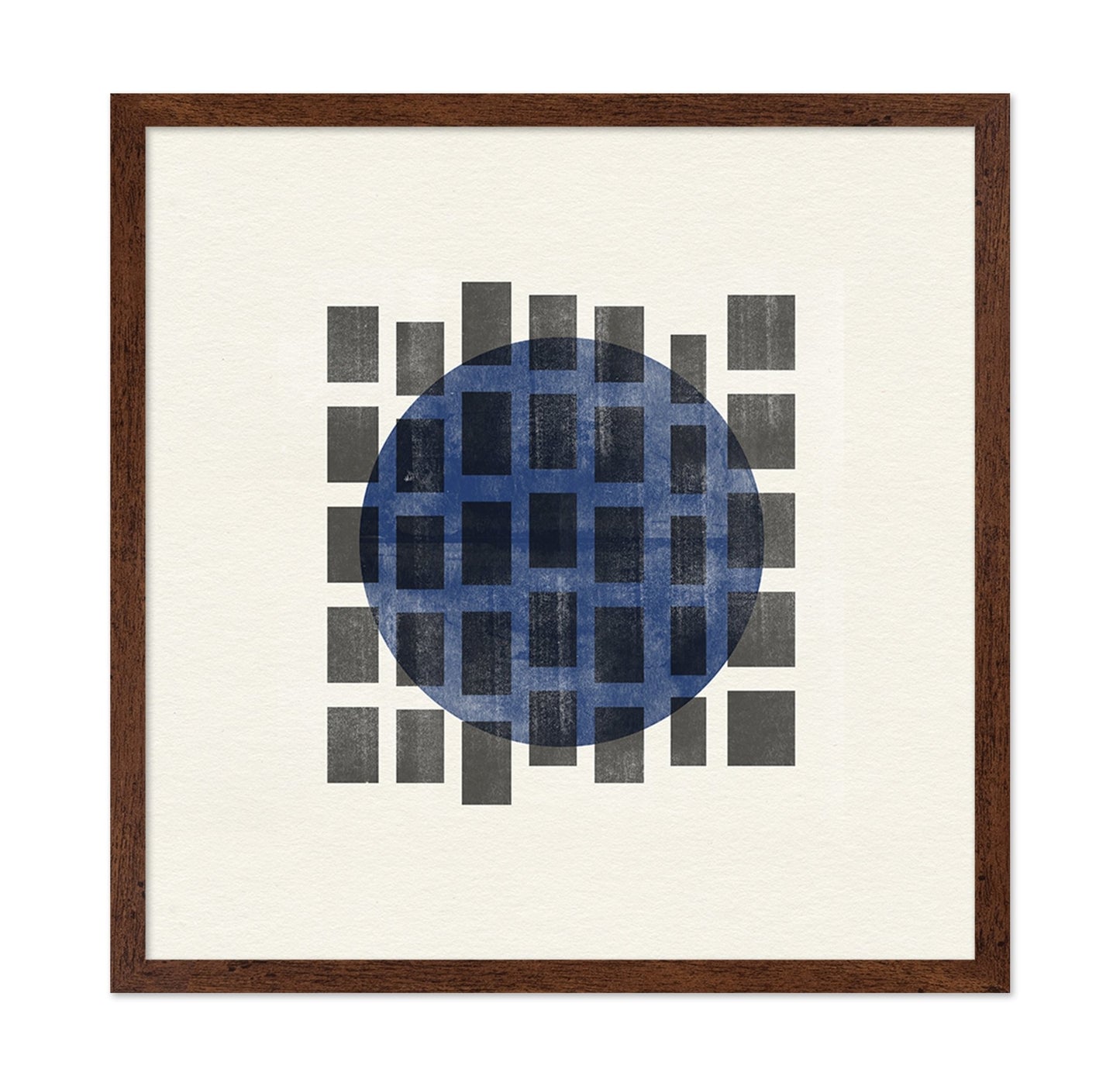 Grid Over Blue Circle