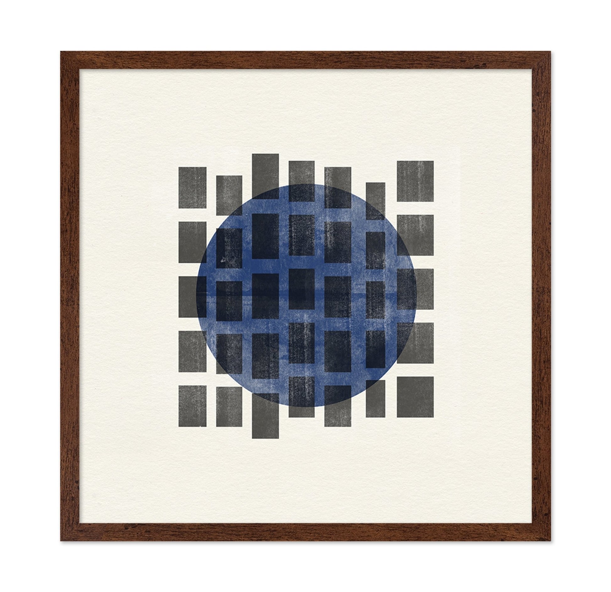 Grid Over Blue Circle