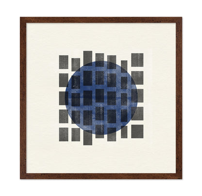 Grid Over Blue Circle