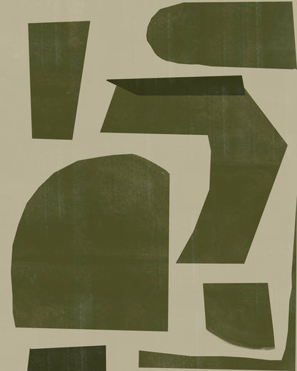 Olive Abstract Blocks