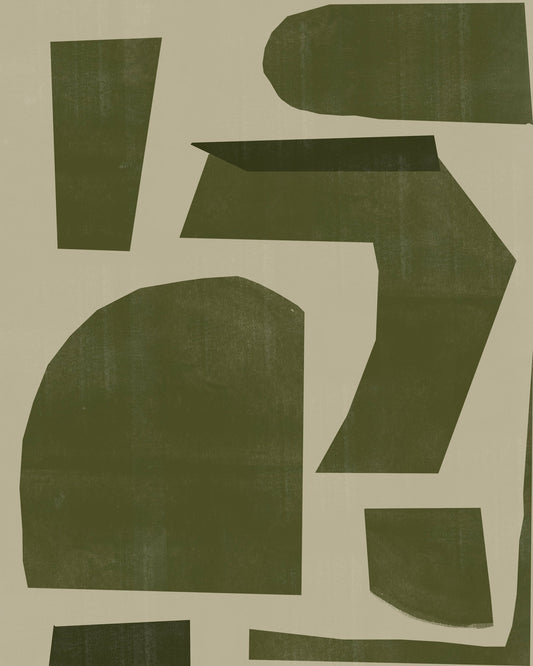 Olive Abstract Blocks