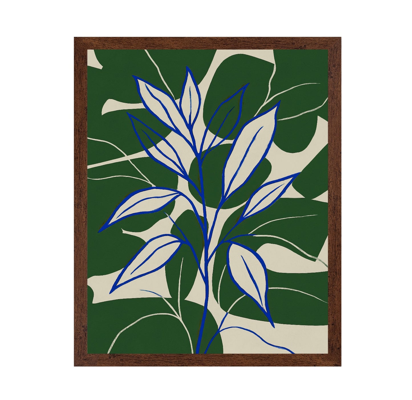 Blue Leaf Silhouette