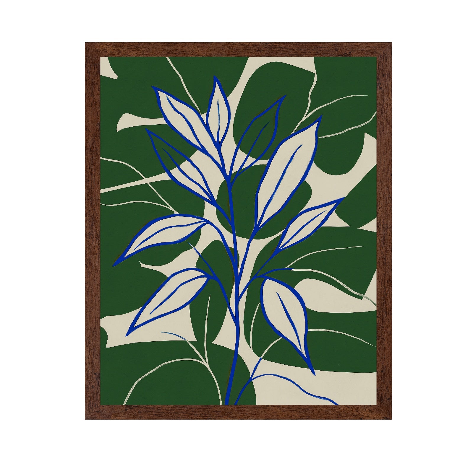 Blue Leaf Silhouette