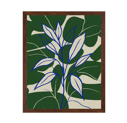 Blue Leaf Silhouette