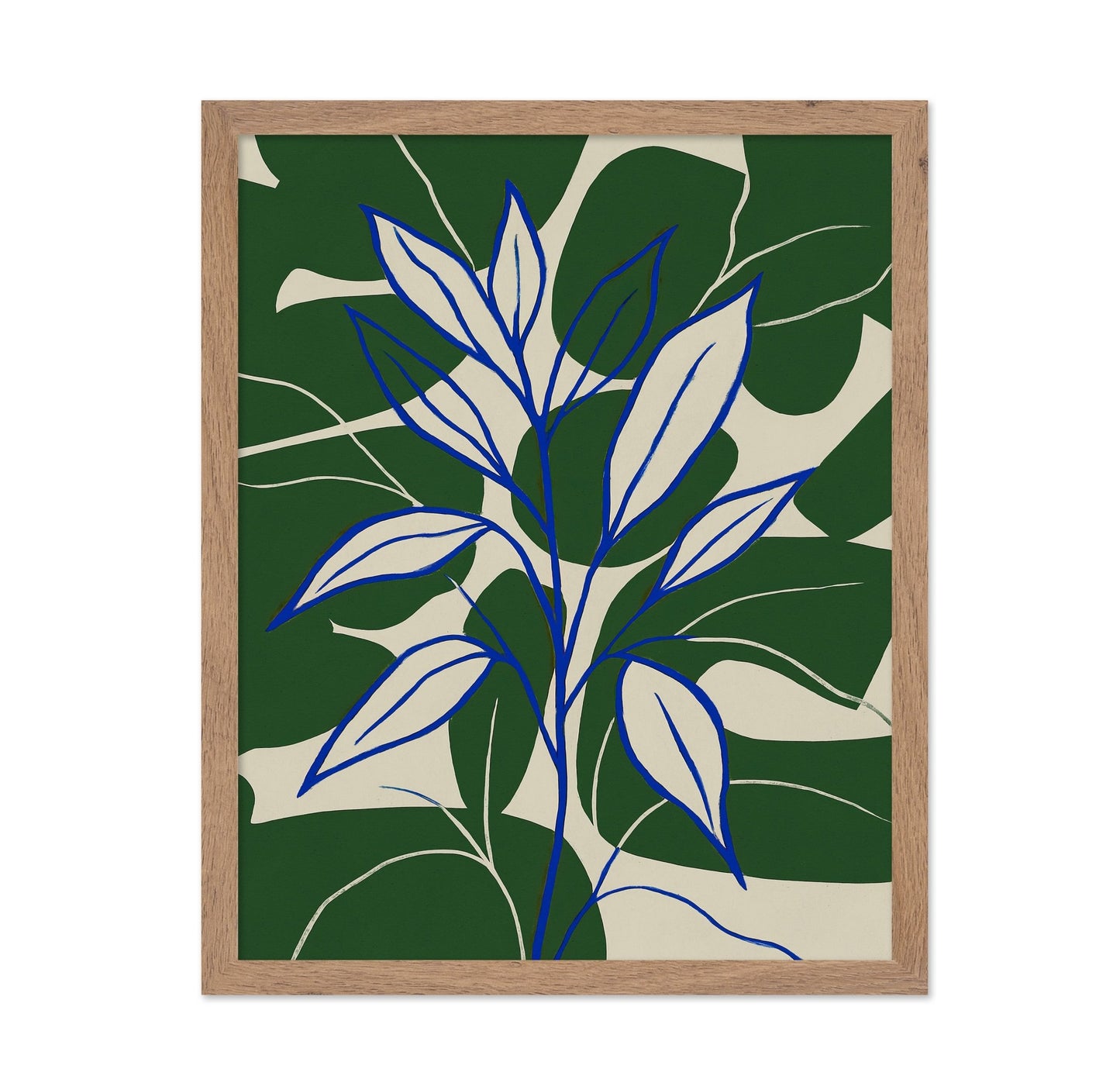 Blue Leaf Silhouette