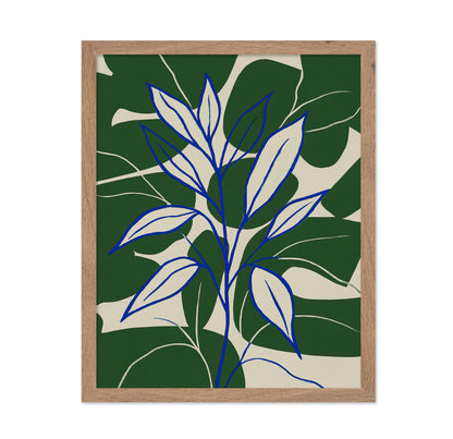 Blue Leaf Silhouette