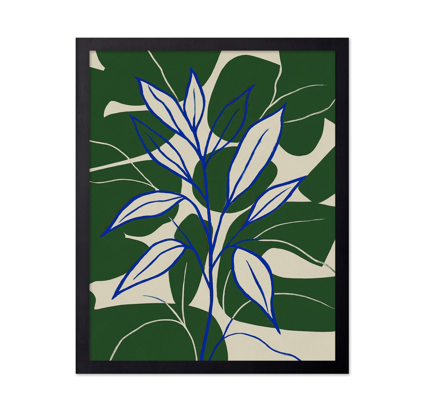 Blue Leaf Silhouette
