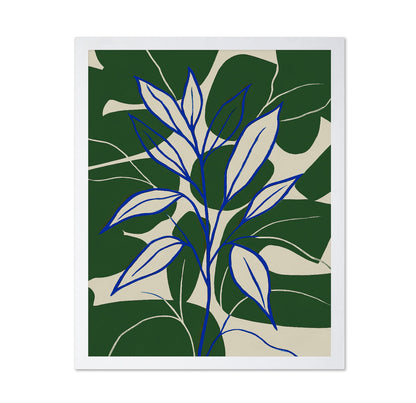 Blue Leaf Silhouette
