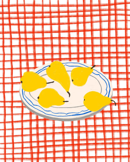 Pear Plate Still Life