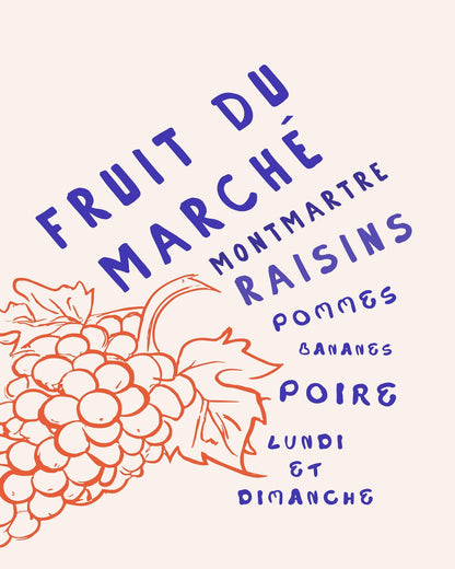 Vintage Fruit Market Poster