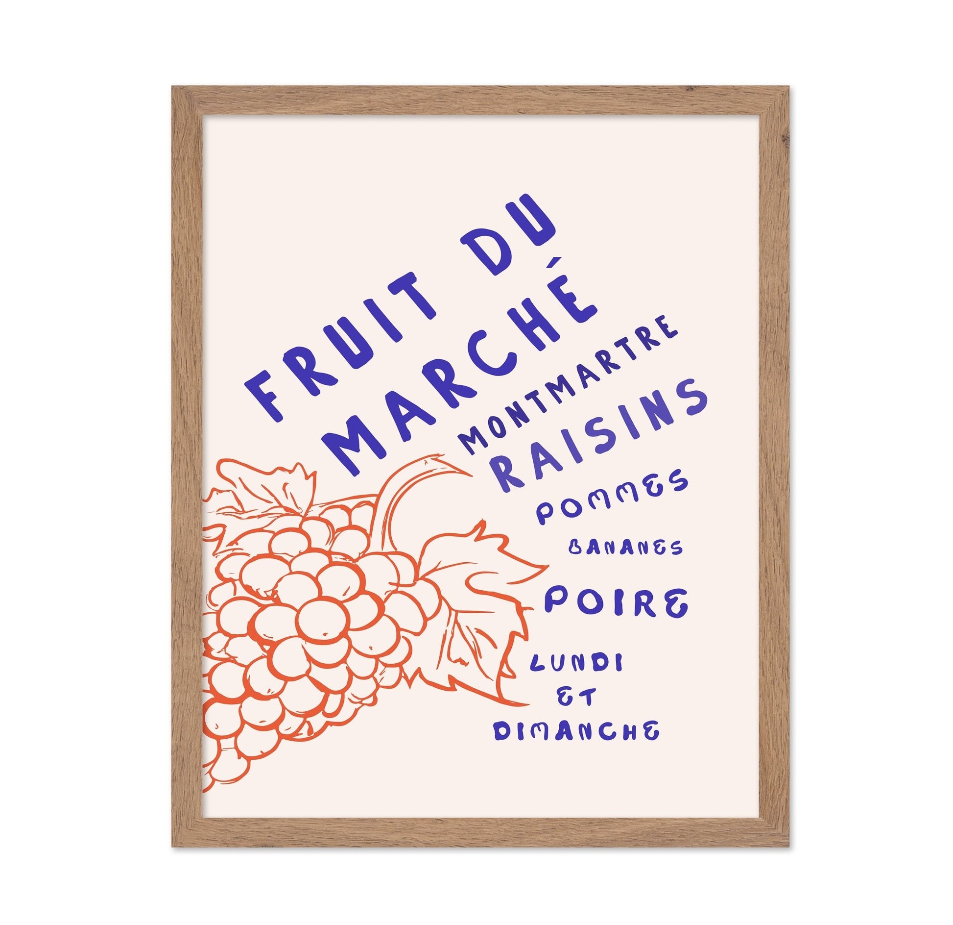 Vintage Fruit Market Poster
