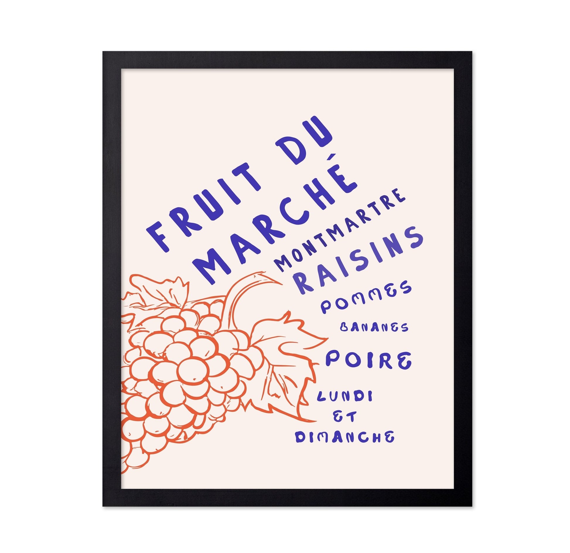 Vintage Fruit Market Poster