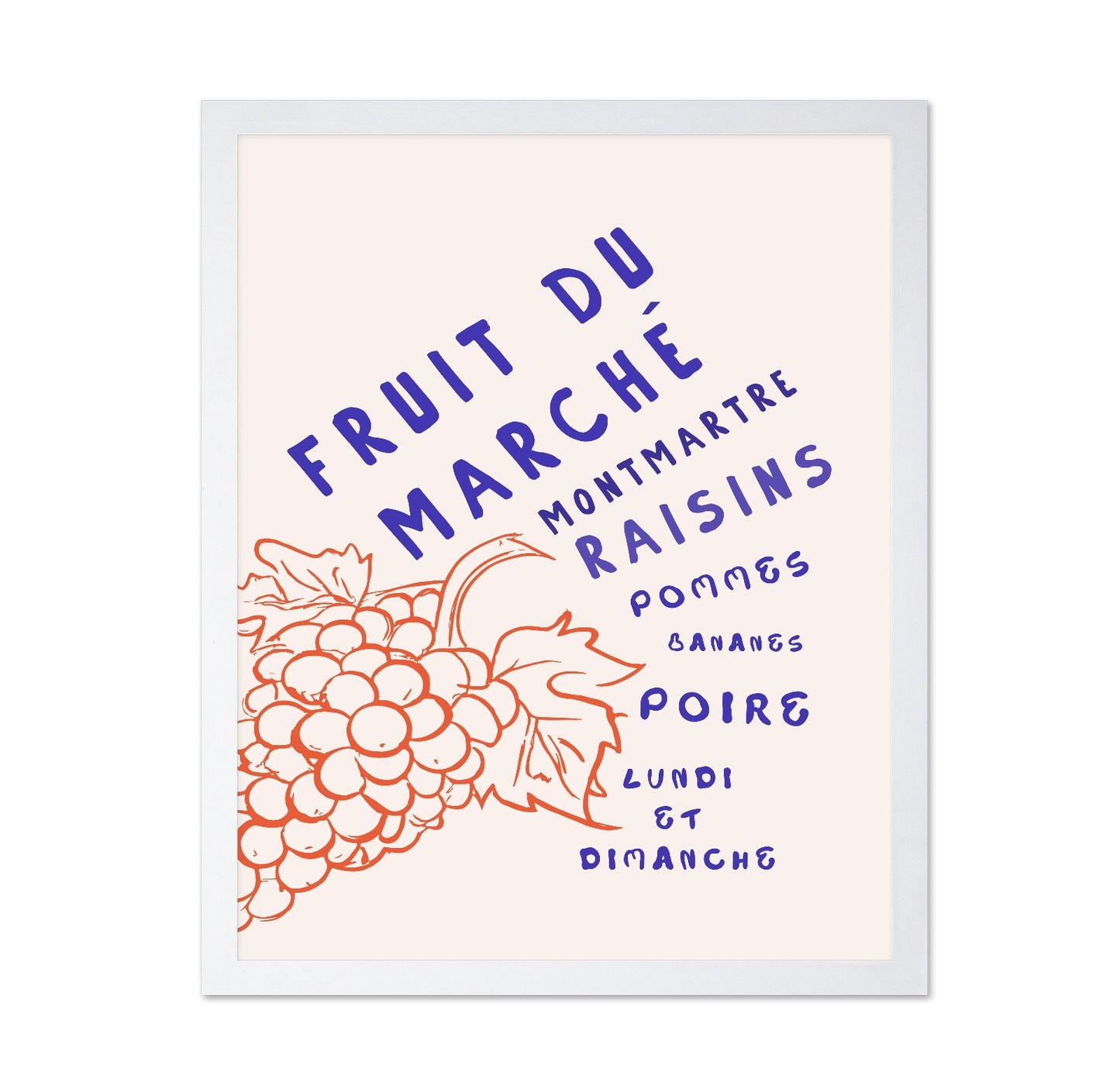 Vintage Fruit Market Poster