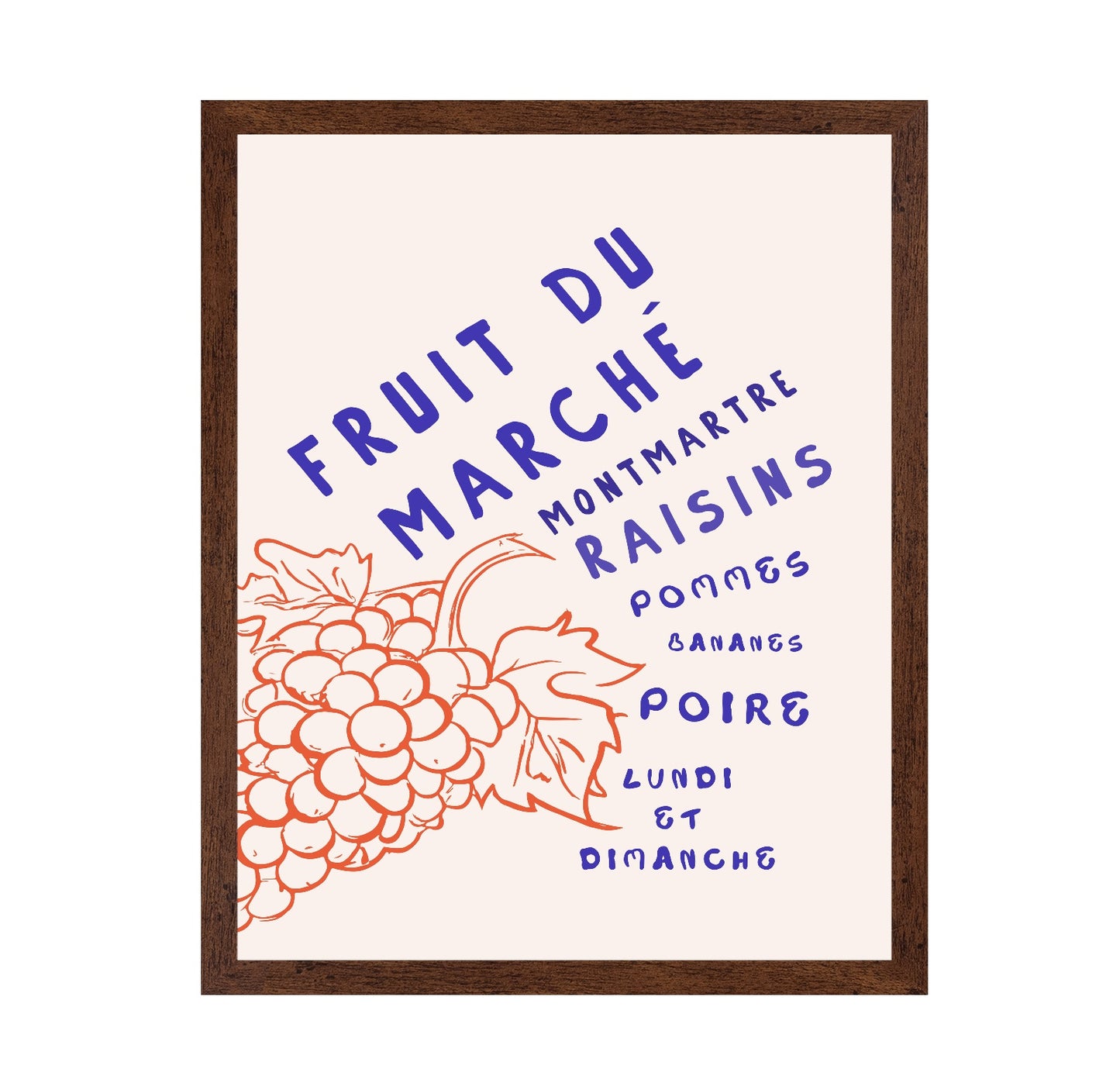 Vintage Fruit Market Poster