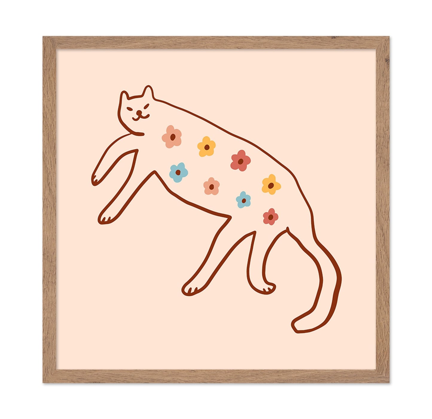 Floral Cat Illustration