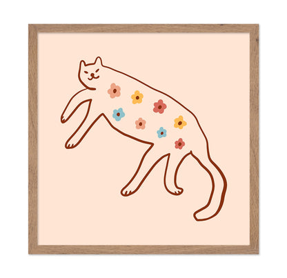 Floral Cat Illustration