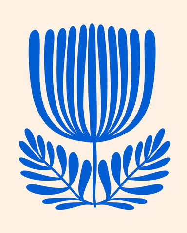 Blue Botanical Bloom No1