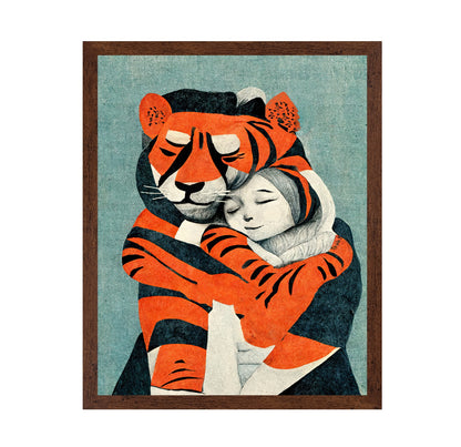 Tiger Hug Illustration