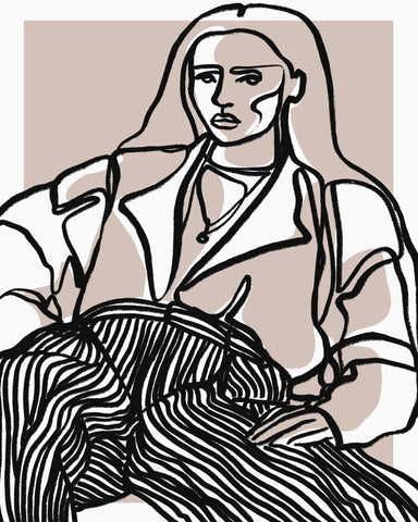 Neutral Woman Line Art