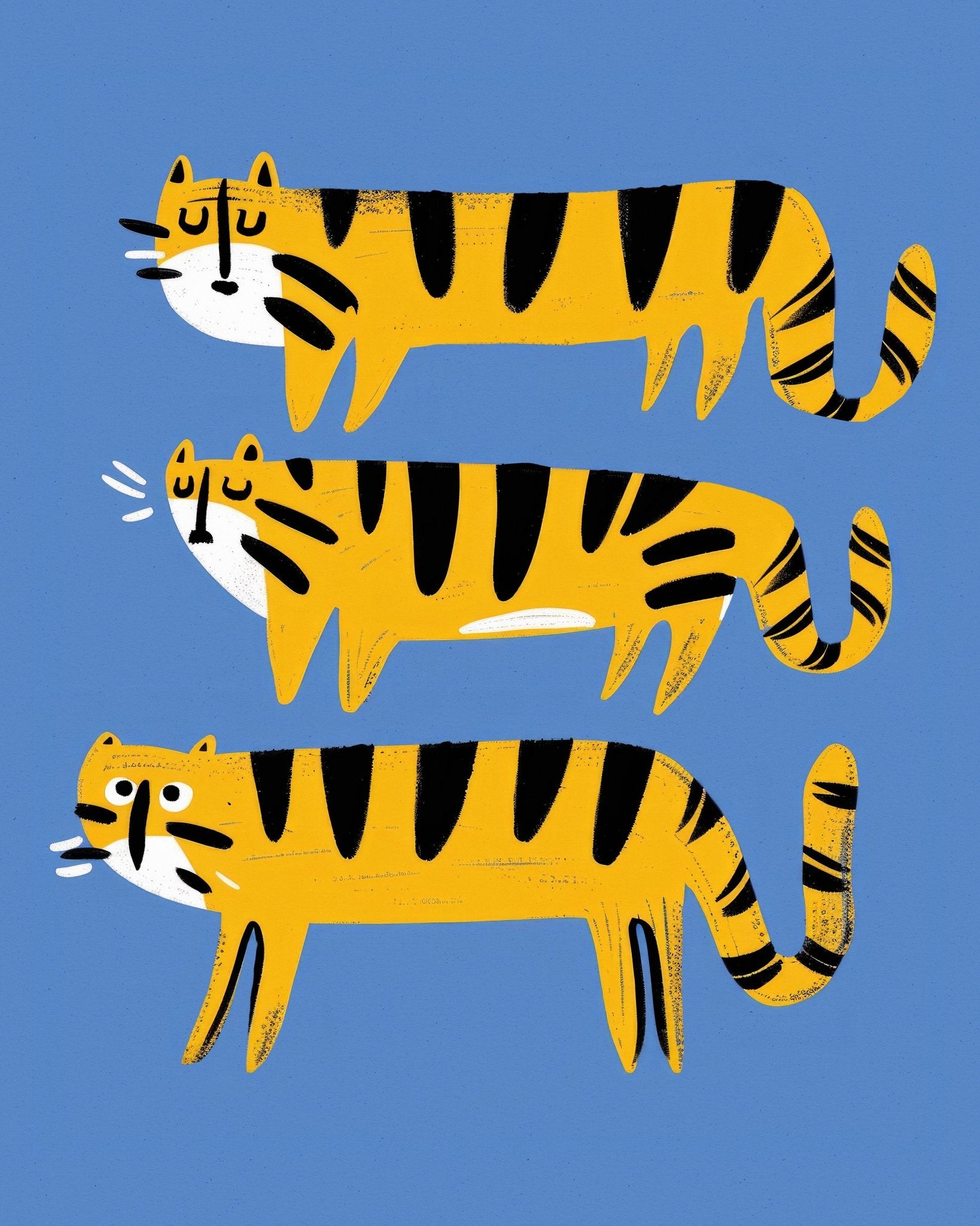 Playful Tiger Trio