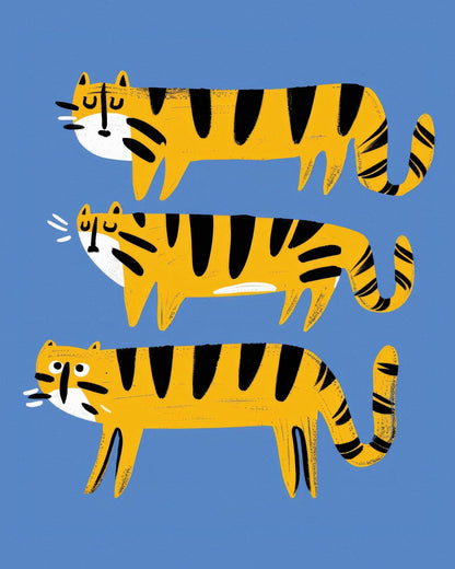 Playful Tiger Trio