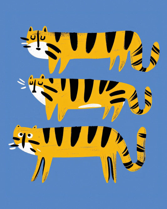 Playful Tiger Trio