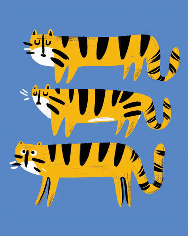 Playful Tiger Trio