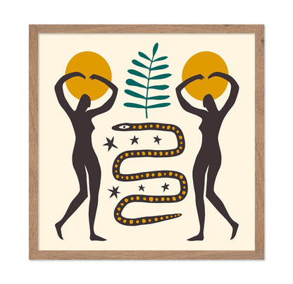 Tribal Sun Snake Art