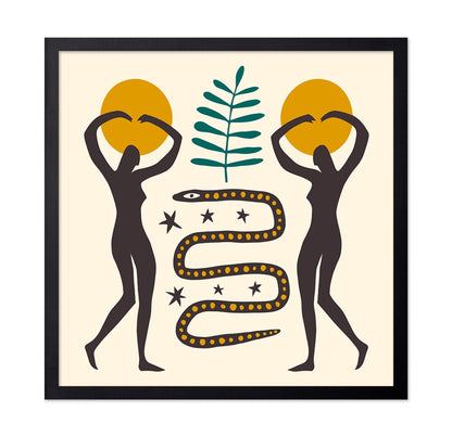 Tribal Sun Snake Art