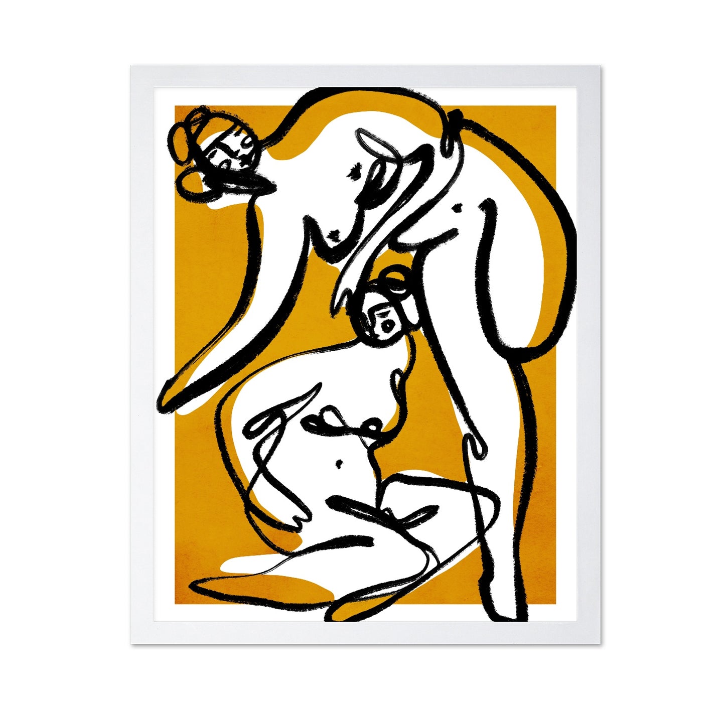 Abstract Couple Line Art