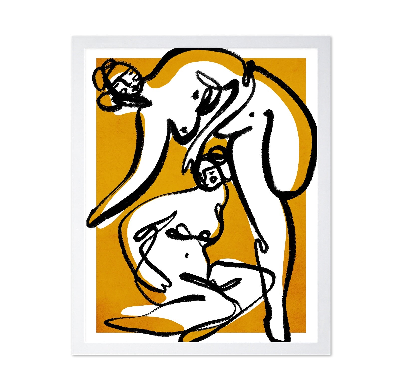 Abstract Couple Line Art