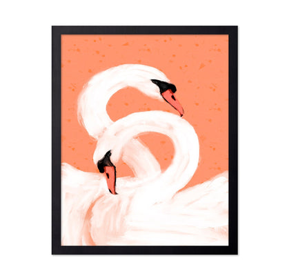 Swan Love Pair