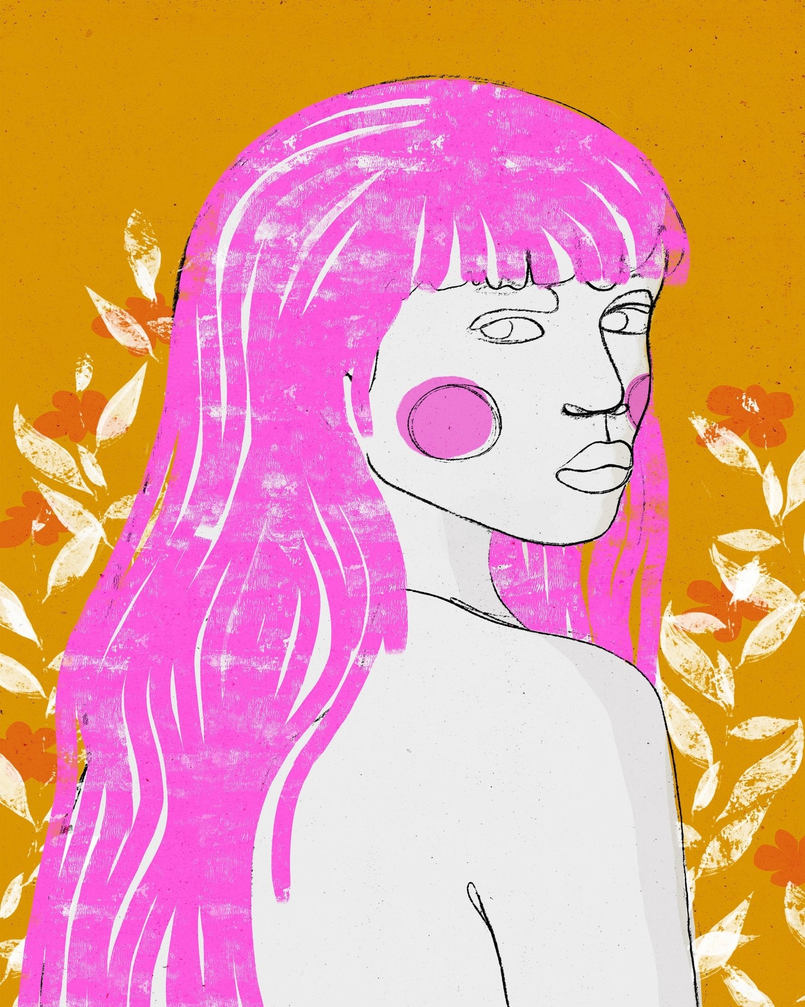 Pink Hair Portrait No1