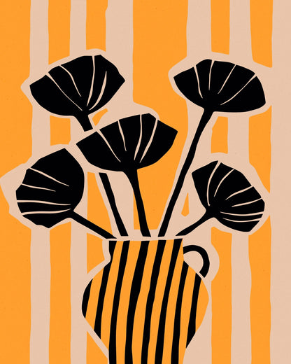 Bold Floral Silhouette No2