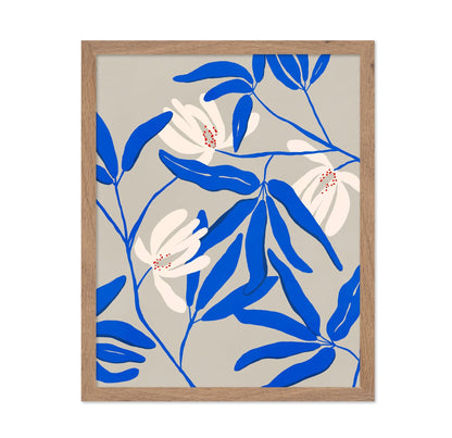 Blue Botanical Bloom No2