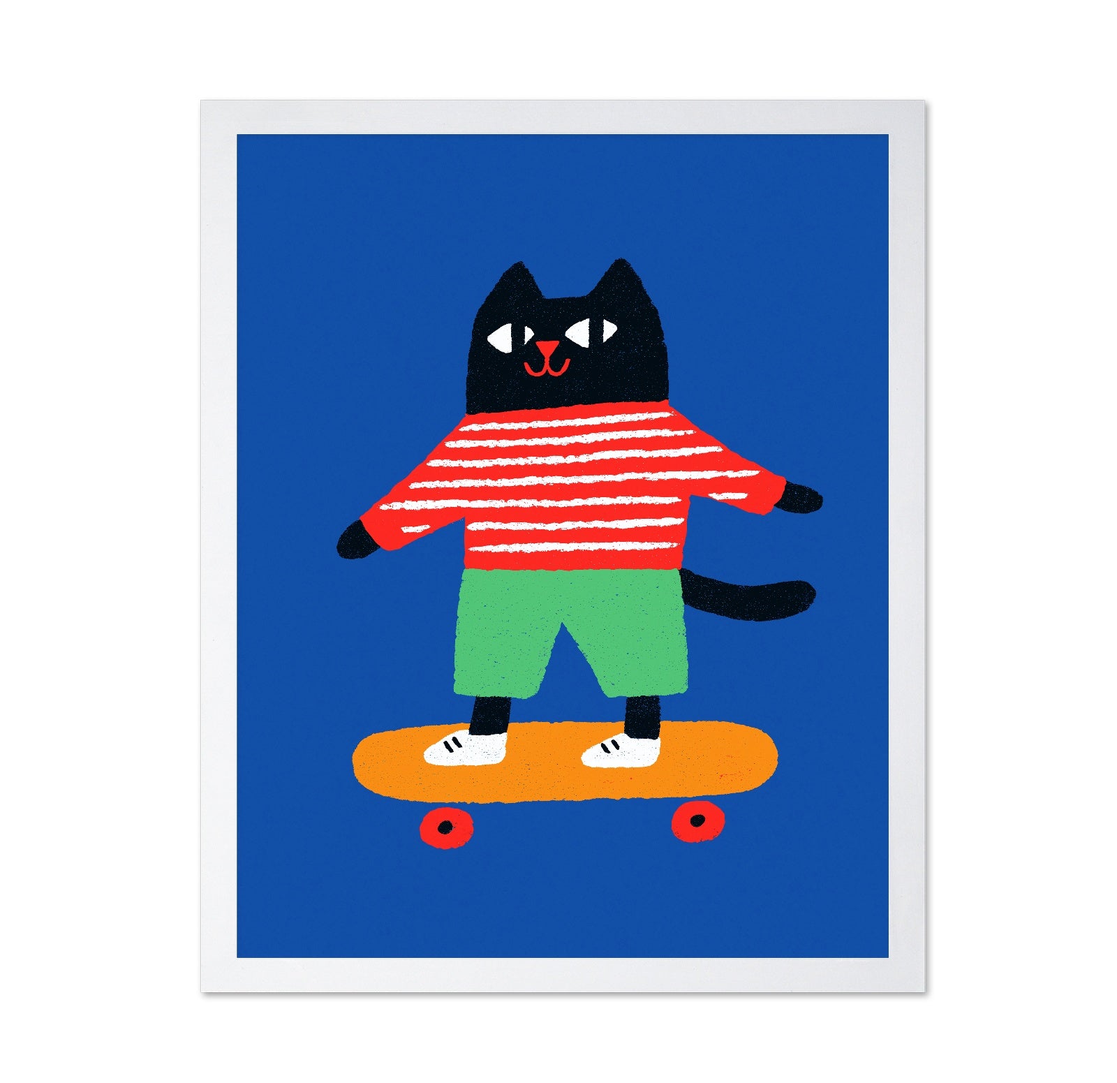 Skateboarding Cat
