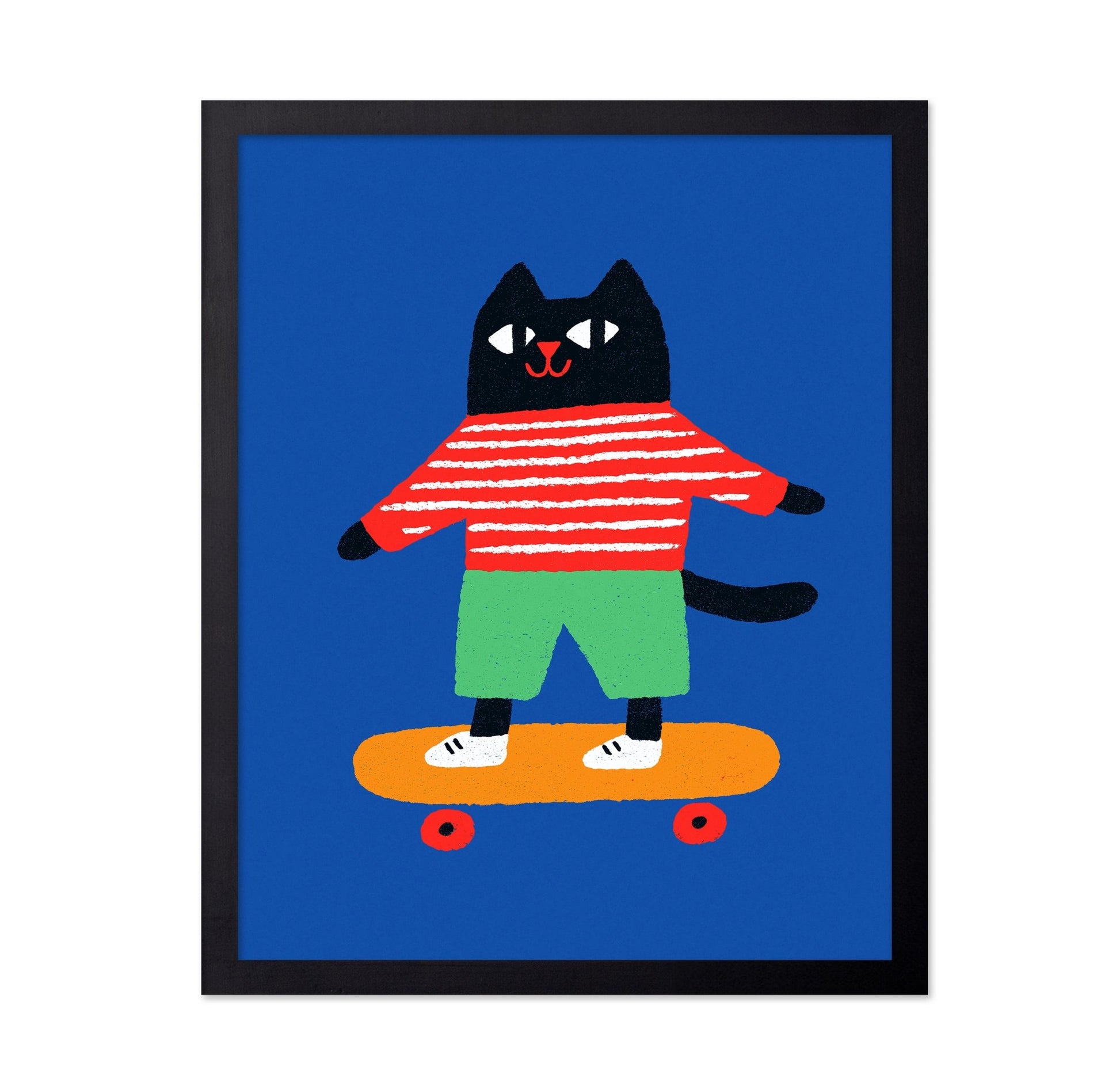 Skateboarding Cat