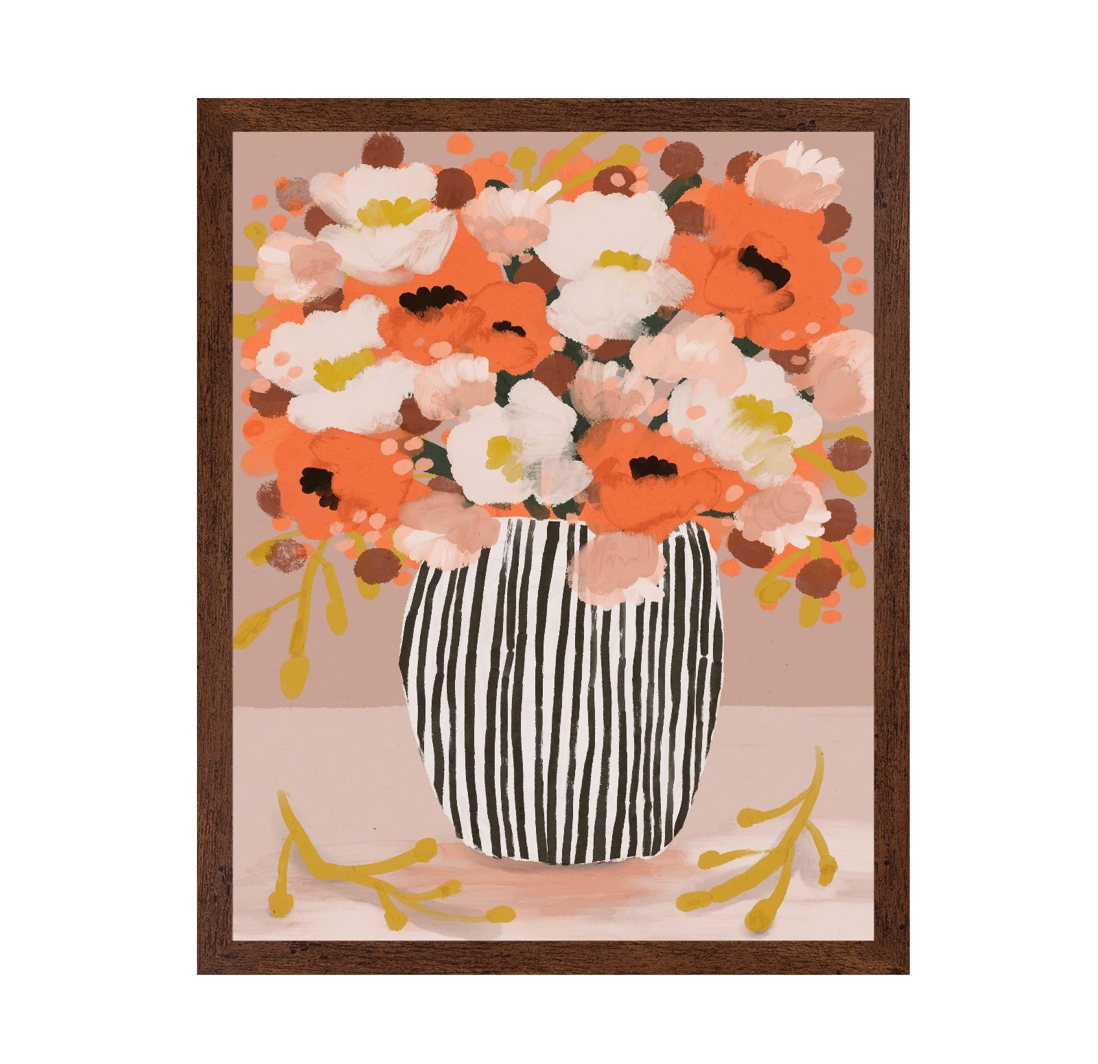 Coral Floral Vase