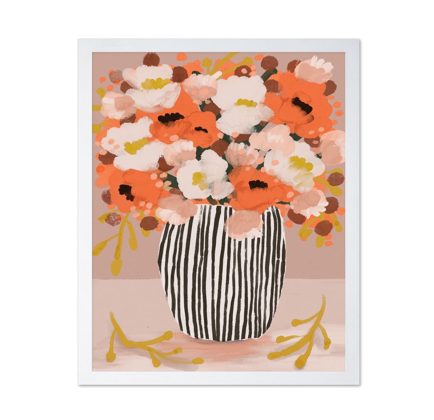 Coral Floral Vase