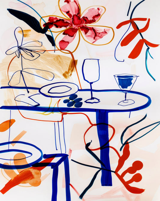 Abstract Dining Scene