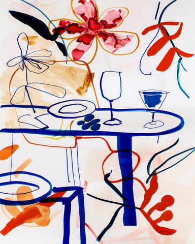Abstract Dining Scene