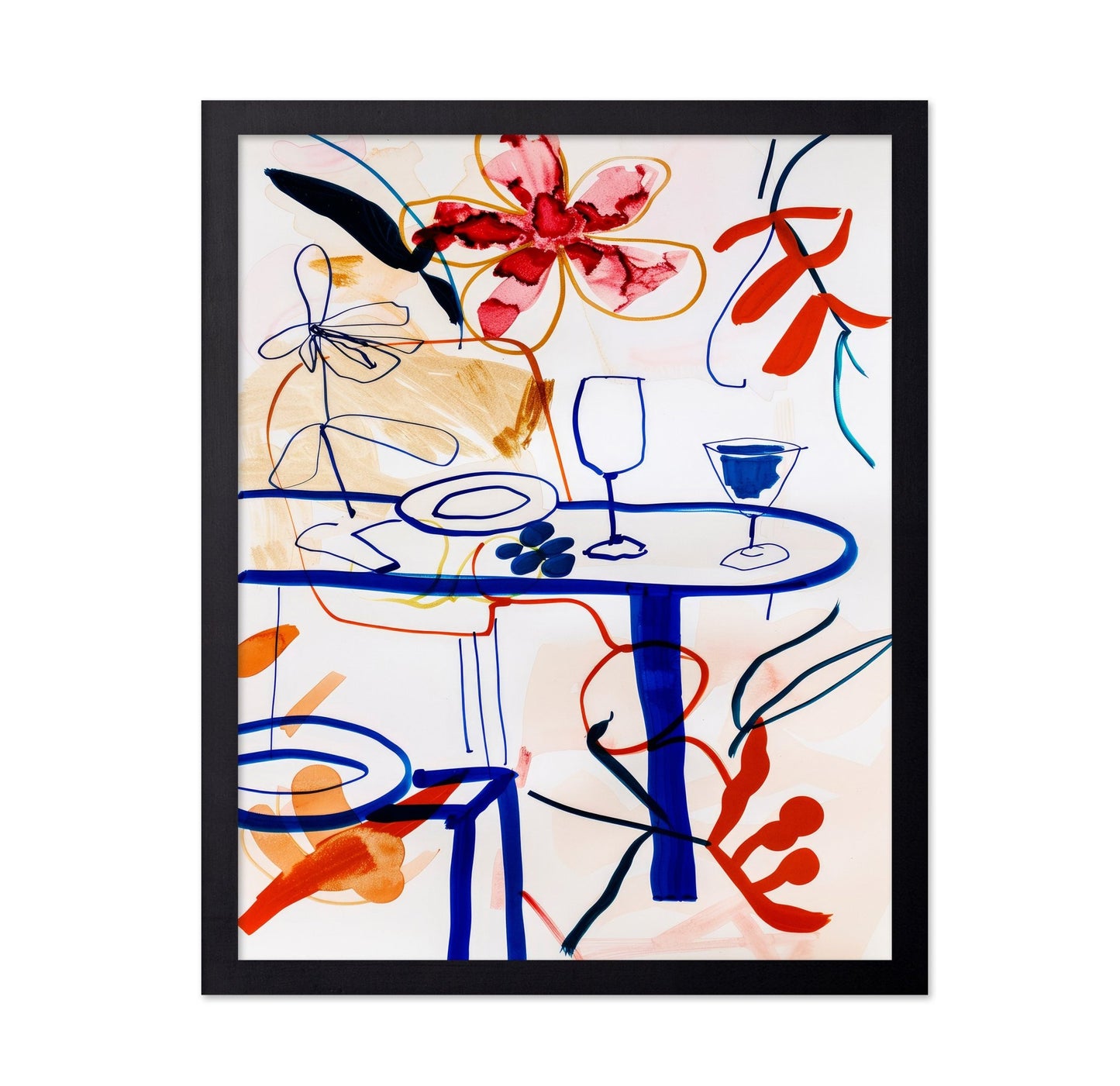 Abstract Dining Scene
